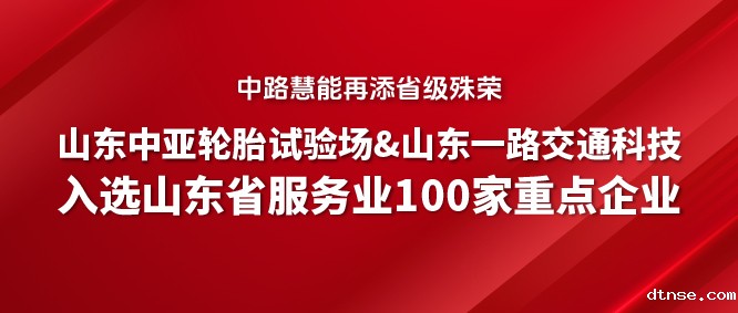 悠米游戏再添省级殊荣！中亚轮胎试验场，一路交通科技入选山东省服务业百强榜单